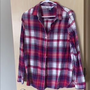 Old Navy Pink and Navy Flannel